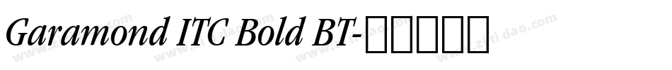 Garamond ITC Bold BT字体转换